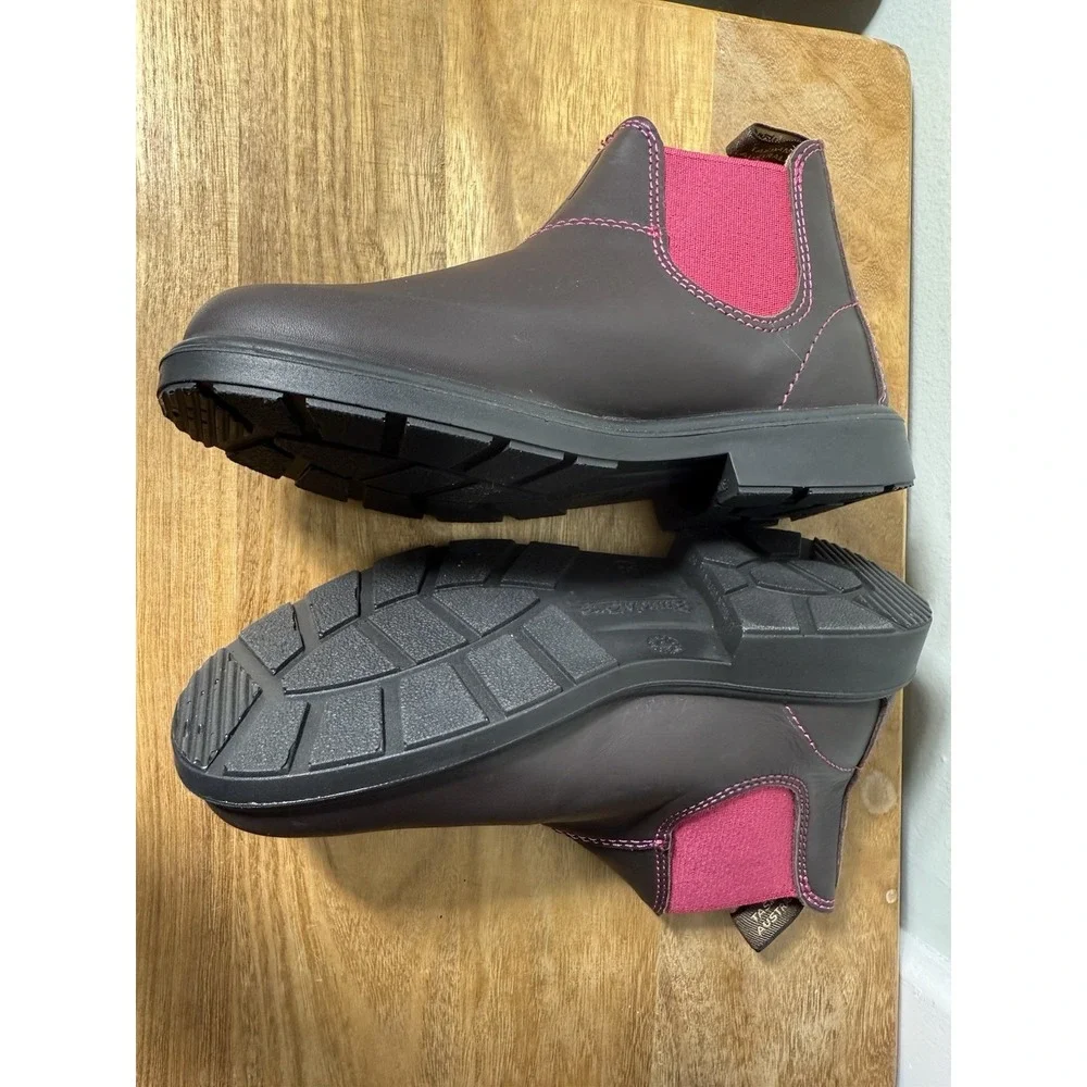 Blundstone 1410 Boots Big Kids US 4 Leather Pull-On‎ Chelsea AU 3 Black Pink